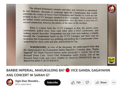 Court junks Debbie Garcia's complaints vs Barbie Imperial — Ogie Diaz.